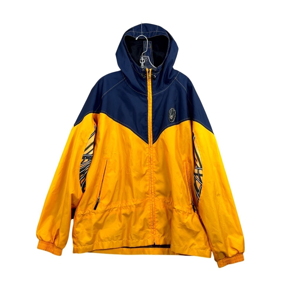 Vintage 90's Spyder Hooded Windbreaker Jacket Mens XL Full Zip Retro Streetwear